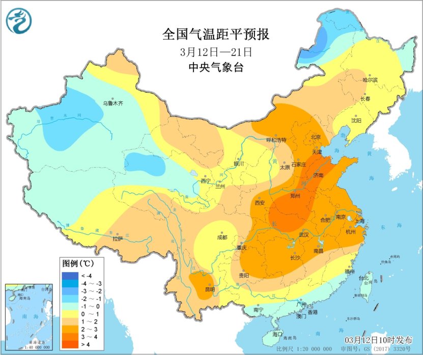 全国未来十天天气预报：大部地区气温接近常年或偏高